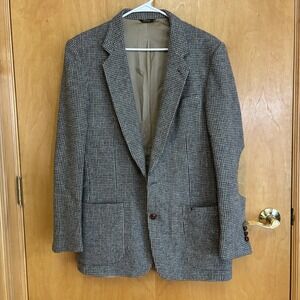 Vintage‎ David George Tweed Gray 42R Sport Coat 2 button